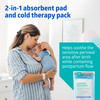 Medline Deluxe Perineal Cold Pack with Adhesive Strip, 4.5 Inches x 14.25 Inches, Soothes Postpartum Area, Regular Absorbency, Single Use, 1 Each