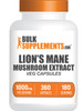 BulkSupplements.com Lion's Mane Mushroom Extract Capsules - Mushroom Supplement, Brain Supplement for Memory and Focus Support - Vegan, 2 Capsules pe