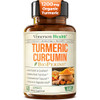 Turmeric Curcumin Supplement - 1200 mg Organic Turmeric + Tumeric Extract (95% Curcuminoids) for Joint Support & Digestive Health - Turmeric Suppleme