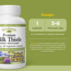 Natural Factors HerbalFactors Premium Milk Thistle, Liver Health Formula, 60 Capsules