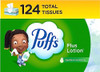 Puffs Plus Lotion Facial Tissues, 1 Family Box, 124 Tissues per Box