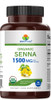 Brieofood Organic Senna 1500mg, 45 Servings, Vegetarian, Gluten Free, 90 Vegetarian Tablets
