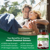 Zazzee Extra Strength Horse Chestnut 10:1 Extract, 3000 mg Strength, 20% Aescins, 4 Month Supply, 120 Vegan Capsules, Concentrated and Standardized 1