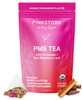Pink Stork Organic PMS Tea for Hormone Balance, Mood Swings, Bloating, and Period Regularity - 8 Herbs - Vitex, Red Raspberry Leaf, Chamomile - Caffe