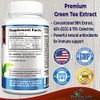 YUMMYVITE Green Tea Extract 98% - 3X Strength, 75% Polyphenol Catechins, 45% EGCG, Super Antioxidant - 60 Capsules