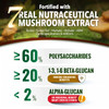 LABO Nutrition Bioactive Organic Agaricus Ultra - 7 Mushroom Extract Supplement Agaricus blazei Murill Cordyceps, Maitake, Turkey Tail, Lingzhi, Shii
