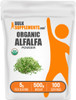 BulkSupplements.com Organic Alfalfa Grass Powder - Alfalfa Supplement, Green Superfood Powder - Vegan & Gluten Free, 5g per Serving, 500g (1.1 lbs) (