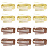 12pcs Deluxe Wig Clip with Safety Pins, 10-Teeth Hair Extension Snap Wig Comb to Secure Mary Janes Chunni Grip Clips for Girls Women Headscarf Hijab