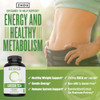 Zhou Nutrition Green Tea Extract Supplement - Green Tea & ECGC for Women & Men, Clean Caffeine Energy, Antioxidant Support, 500mg Per Serving - 120 V