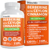 21-in-1 Berberine Supplement with Ceylon Cinnamon with Chromium, Bitter Melon and Green Tea Extract and Black Pepper Extract 5X for Energy & Metaboli