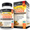 Turmeric Curcumin and Ginger Supplement - 95% Standardized Curcuminoids with BioPerine Black Pepper Extract for Ultra High Absorption - Natural Joint