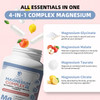 Magnesium Supplement 500mg, Magnesium Glycinate, Malate, Taurate, Citrate Complex & Herbal Extracts, High Absorption Chelated 90 Vegan Non-GMO Capsul