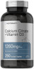 Horbäach Calcium Citrate with Vitamin D3 | 1260 mg | 250 Caplets | Vegetarian, Non-GMO, Gluten Free Supplement