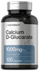 Horbäach Calcium D-Glucarate 1000mg | 120 Capsules | Non-GMO, Gluten Free Supplement