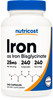 Nutricost Iron Bisglycinate Supplement (25mg) 240 Capsules - from Ferrous Bisglycinate Chelate - Non-GMO & Gluten-Free, Gentle Iron
