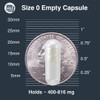 Size 0 Empty Capsules - Vegan HPMC - 1000 Count Bulk Vegetarian Capsules Empty - Joined Fillable 0 Vegetable Pill Capsules - Veggie Caps for Capsule