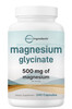 Magnesium Glycinate 500mg Per Serving, 240 Capsules | Potent Elemental Form, 100% Chelated, High Absorption | Healthy Muscle, Bones, & Mood Support S