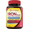 Doctor's Recipes Iron Supplement, Iron Bisglycinate with Vitamin C, B6, Folate & B12, Non-Constipating, Stomach Friendly, Gentle Iron Pills, 60 Vegan