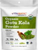 Vitamatic Certified USDA Organic Gotu Kola Powder  1 Pound (16 Ounces)  Natural Brain & Circulatory Support  Non-GMO & Gluten-Free