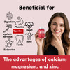 Riyuetian Calcium Gummies + Magnesium & Zinc with Vitamin D3 & K2, High Absorption Calcium Supplement for Bone, Teeth & Immune Support, Non GMO, Vega