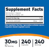 Nutricost Zinc Picolinate 30mg, 240 Capsules - Gluten Free and Non-GMO