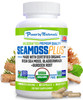 Power By Naturals SeaMoss Plus - USDA Organic Irish Sea Moss Capsules w/Wild Harvested Irish Seamoss, Bladderwrack & Burdock Root Immunity Supplement