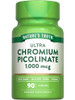 Nature's Truth Ultra Chromium Picolinate 1000mcg | 90 Tablets | Vegan, Non-GMO & Gluten Free Supplement
