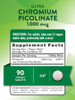 Nature's Truth Ultra Chromium Picolinate 1000mcg | 90 Tablets | Vegan, Non-GMO & Gluten Free Supplement