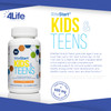 4Life RiteStart Kids and Teens- Apple, Orange Flavors, 22 Essential Vitamins, Minerals, Immune System and Brain Support Ages 2+ - 120 Chewable Tablet