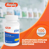 Rugby Zinc 50mg - Gluten-Free Daily Dietary Supplement for Immune Support, 100 Count