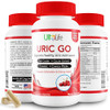#1 URIC GO Uric Acid Cleanse Support Supplement for G.O.U.T - Natural Kidney Cleanse Detox Formula Chanca Piedra, Celery Seed, Tart Cherry, Cranberry