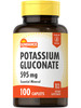 Sundance Potassium Gluconate 595mg | 100 Count | Essential Mineral Supplement | Vegetarian, Non-GMO, and Gluten Free Formula
