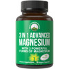 3 in 1 Advanced Magtein Magnesium Complex Capsules with Clinically Tested Magnesium L-Threonate, Glycinate & Taurinate. High Absorption & Bioavailabi