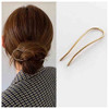 Iaceble Minimalist Metal U Shape Hairpin Gold Hair Fork Stick Updo Hair Sticks Clip French Hair Pin Decorative Hair Accessories for Women and Girl He