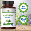 Brieofood Organic Gymnema 1500mg, 45 Servings, Vegetarian, Gluten Free, 90 Vegetarian Tablets