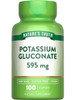 Nature's Truth Potassium Gluconate 595mg | 100 Caplets | Vegan, Non-GMO, Gluten Free Supplement