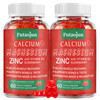 High Absorption Calcium Magnesium Zinc Gummies, Sugar Free Calcium Magnesium Zinc Supplement with D3 | Bone & Teeth Strength | Muscle & Nerve Functio