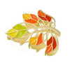 Flower Leaf Orange Metal Hair Claw Clips, Large Hair Claw Nonslip Hair Barrettes Non-Slip No Broken Strong Hold Hair Clamps Fashion Hair Accessories