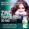 Bronson Zinc Triple Play 30 mg Triple Coverage Immune Support with Zinc Acetate, Picolinate & Orotate - Immune, Antioxidant & Skin Health Support - 1