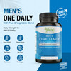 Pure By Nature One-Daily Multivitamin for Men, Immune Support Supplement with Non-GMO Ingredient, Vitamin & Minerals for Energy, 60 Veggie Capsules