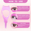 3Pcs Plastic Makeup Upper Lower Eye Lash Mascara Guard Applicator With Comb Eyelashes Curlers Applicators (Pink)