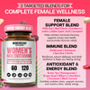 Multivitamin for Women - Supplement for Energy, Immunity, & Female Support - Daily Vitamins for Women with Biotin, Calcium, Magnesium - Non-GMO, Vege