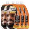 Edbe Hair Color Easy Comb Dark Brown (2 Pack) - Grey Hair Mustache and Beard Coloring for Men with One Application Kit