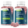 Viteey Calcium Magnesium Zinc Gummies with Vitamin D3 - Supports Bone Health, Nerve & Immune Function - Calcium Magnesium Zinc D3 for Adults & Teens