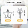 20pcs Star Snap Hair Clips, 1.2 Inch & 1.3 Inch y2k Silver Hair Clips Metal Star Hair Barrettes Hair Accessories for Women Girls Hair Styling