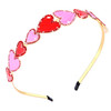 JERTOCLE Valentine's Day Heart Headbands for Women Glitter Rhinestone Headbands Heart Hair Hoops Hair Accessories Hairband Glitter Headwear Gifts (Mi