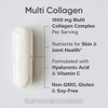 Sports Research® Multi Collagen Pills for Women & Men - Collagen Peptides (Type I, II, III, V, X) Enhanced with Hyaluronic Acid & Vitamin C - Gluten