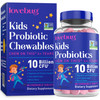 LOVEBUG Probiotics for Kids  Probiotic Chewables with Prebiotic Fiber for Age 4+,Daily Children's Gut Health & Digestive Support Supplement, Sugar-F