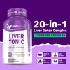 Herbtonics Liver Cleanse Detox & Repair Supplement with Milk Thistle & Artichoke 20-in-1 Liver Support Formula, Energy & Overall Health | Dandelion,