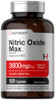 Horbäach Nitric Oxide Max 3600mg | 120 Caplets | with Arginine AAKG for Men and Women | Vegetarian, Non-GMO, & Gluten Free Pre Workout Supplement